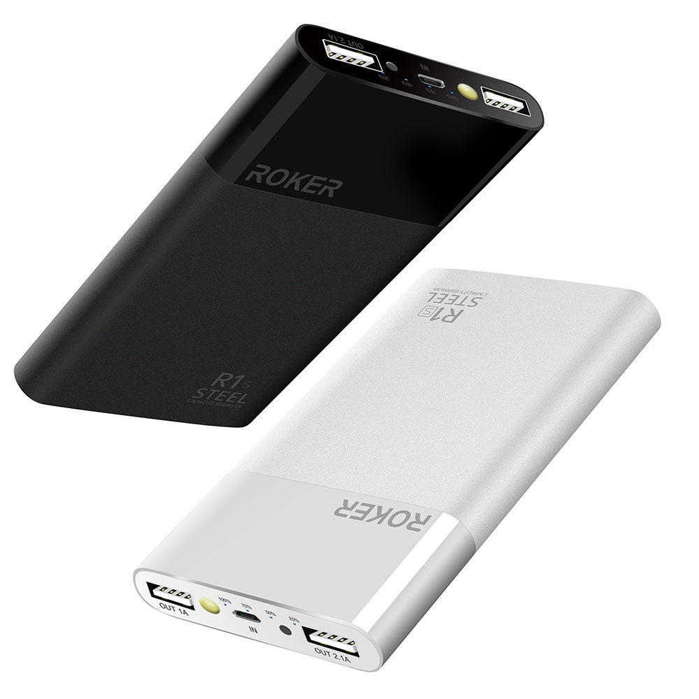 r1s steel 8500mah powerbank roker r1s steel 8500mah powerbank roker